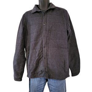 Oakley Peacoat Women Sz‎ XL Gray Full Button Long Sleeve